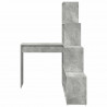 Biurko narożne z półką Betonowy szary 101,5 x 149,5 x 149,5 cm