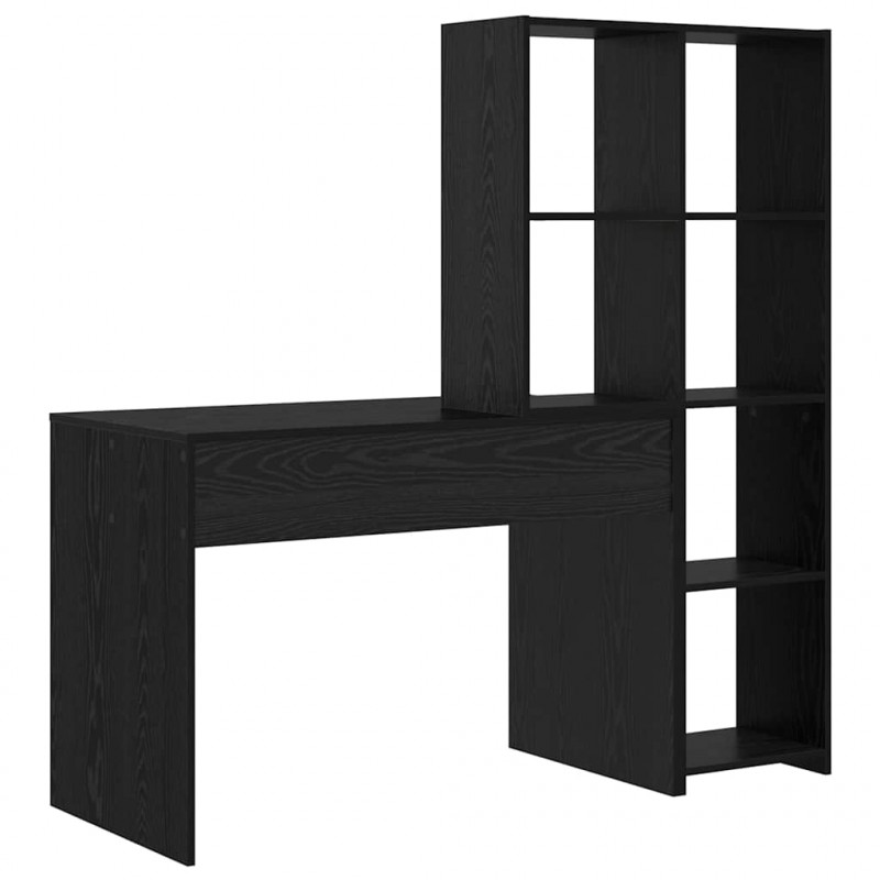 Biurko Czarny Dąb 138,5 x 55 x 143 cm Materiał drewnopochodny