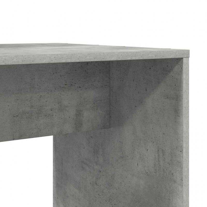 Biurko z półką Betonowy szary 138,5 x 55 x 143 cm
