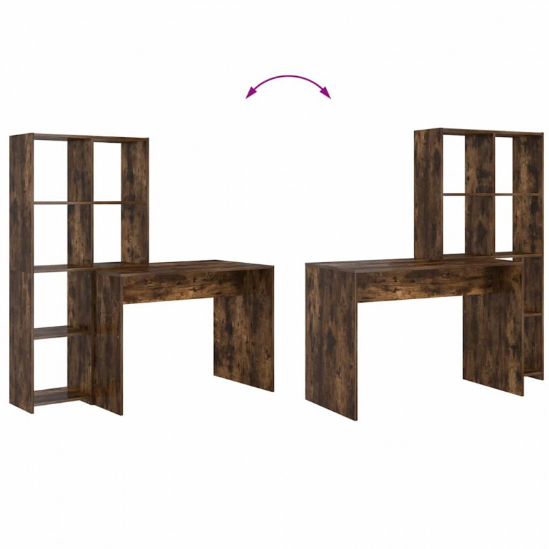 Biurko Dąb wędzony 138,5 x 55 x 143 cm Materiał drewnopochodny