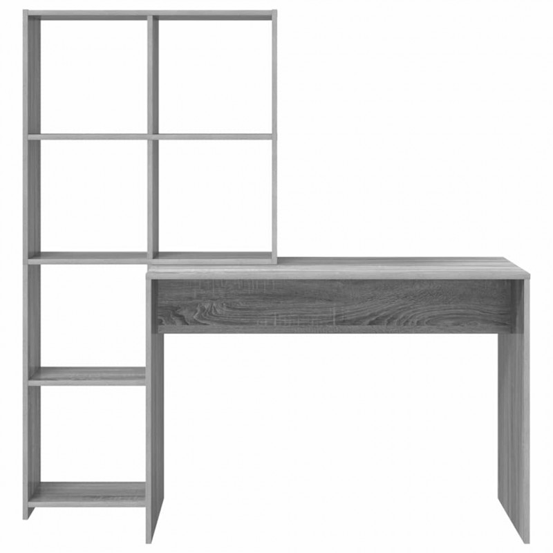 Biurko Szary Sonoma 138,5 x 55 x 143 cm Materiał drewnopochodny