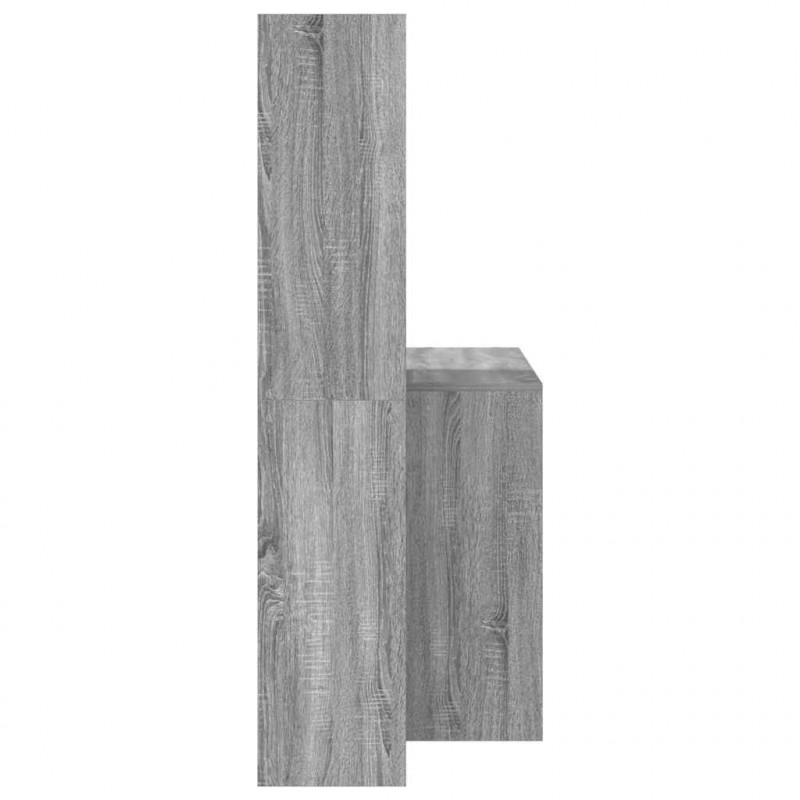 Biurko Szary Sonoma 138,5 x 55 x 143 cm Materiał drewnopochodny