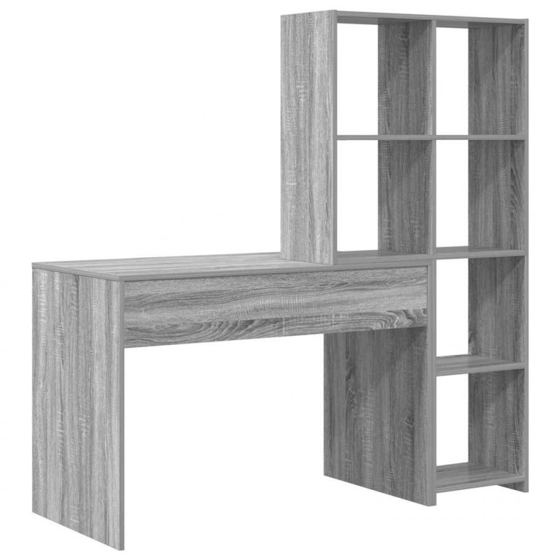 Biurko Szary Sonoma 138,5 x 55 x 143 cm Materiał drewnopochodny