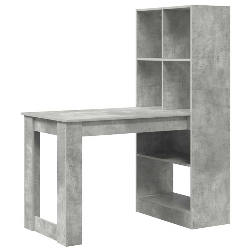 Biurko Betonowy szary 122 x 67 x 145 cm Materiał drewnopochodny