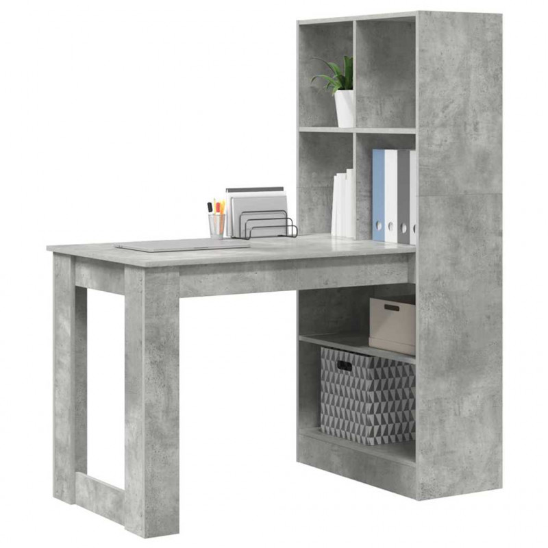 Biurko Betonowy szary 122 x 67 x 145 cm Materiał drewnopochodny
