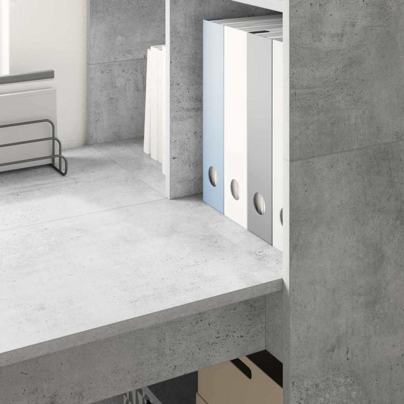 Biurko Betonowy szary 122 x 67 x 145 cm Materiał drewnopochodny
