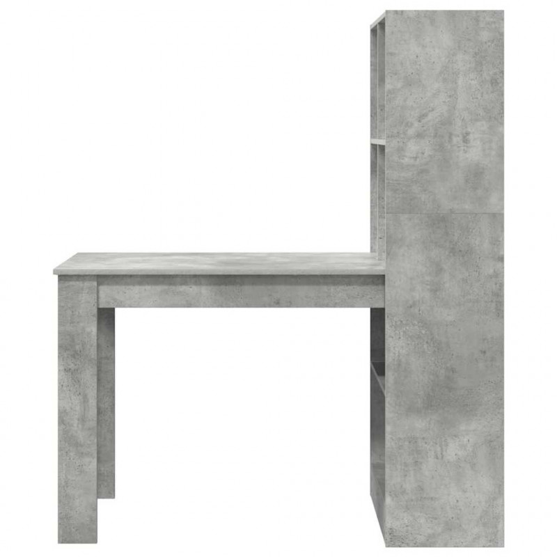 Biurko Betonowy szary 122 x 67 x 145 cm Materiał drewnopochodny