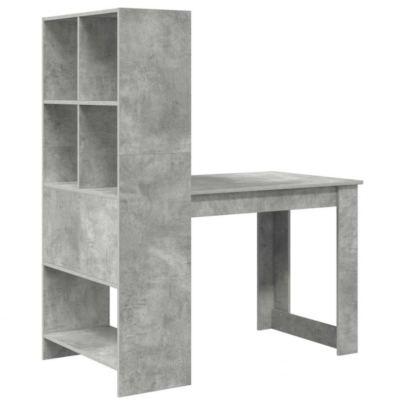 Biurko Betonowy szary 122 x 67 x 145 cm Materiał drewnopochodny