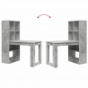 Biurko Betonowy szary 122 x 67 x 145 cm Materiał drewnopochodny