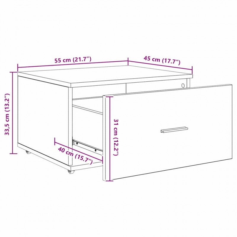 Biurko Biały 131,5 x 50 x 106,5 cm Materiał drewnopochodny