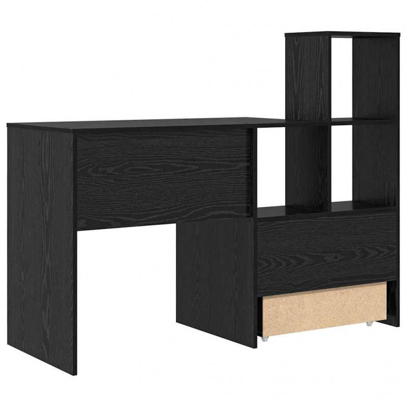 Biurko Czarny Dąb 131,5 x 50 x 106,5 cm Materiał drewnopochodny