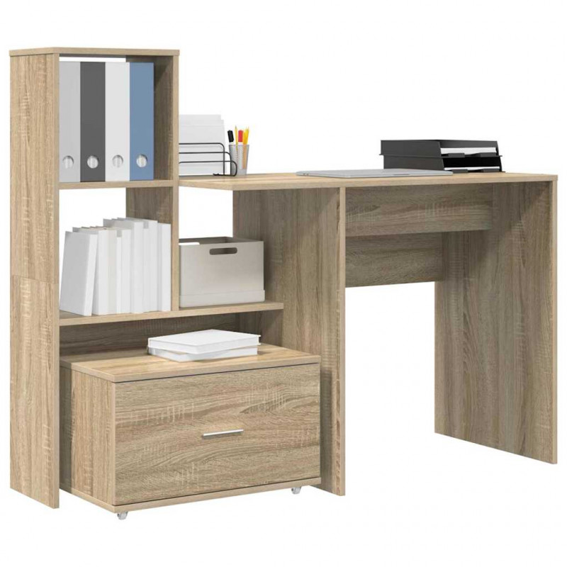 Biurko Dąb Sonoma 131,5 x 50 x 106,5 cm Materiał drewnopochodny