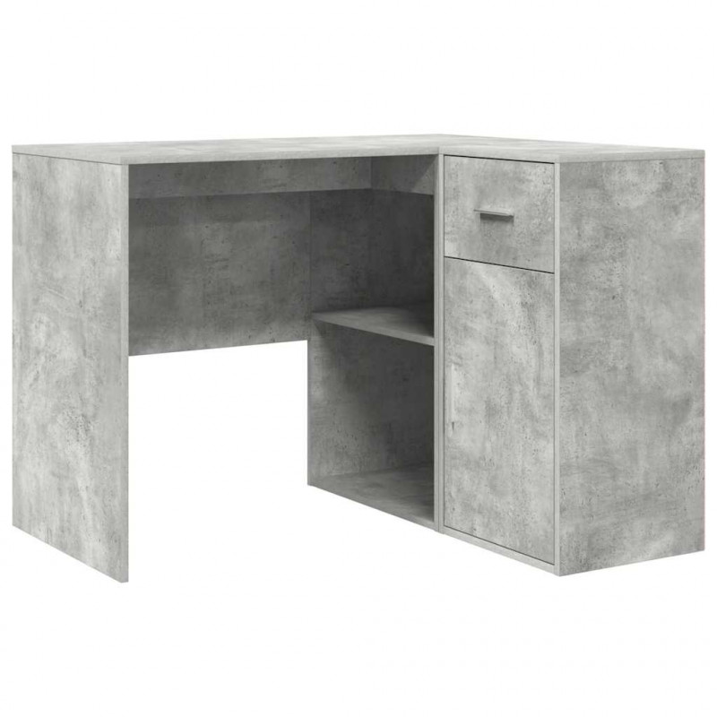 Biurko narożne z szufladą Betonowy szary 102 x 88 x 75 cm