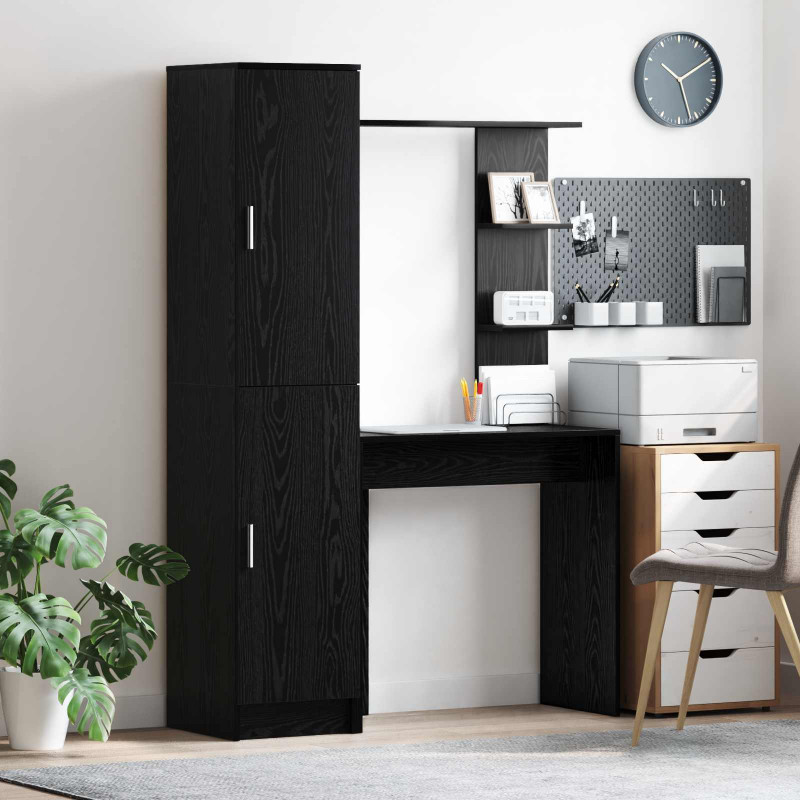 Biurko 2 pcs Czarny Dąb