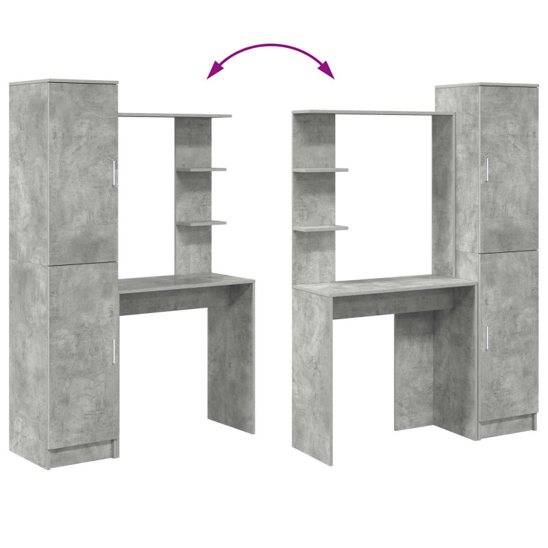 Biurko 2 pcs Betonowy szary