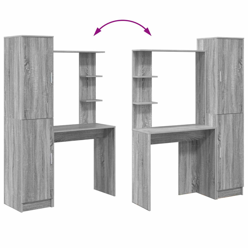 Biurko 2 pcs Szary Sonoma