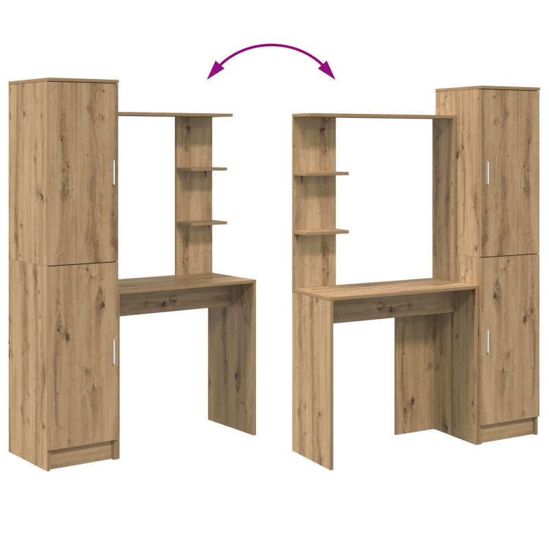 Biurko 2 pcs Dąb rzemieślniczy