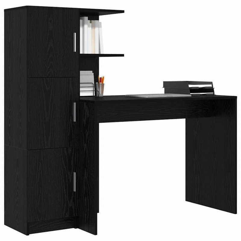 Biurko 2 pcs Czarny Dąb