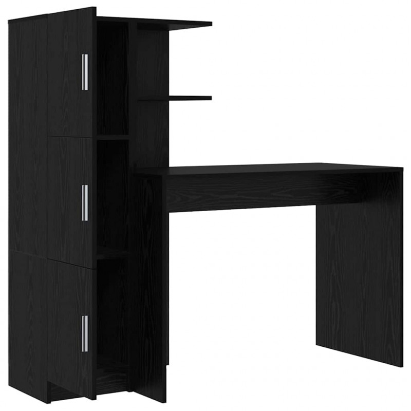 Biurko 2 pcs Czarny Dąb