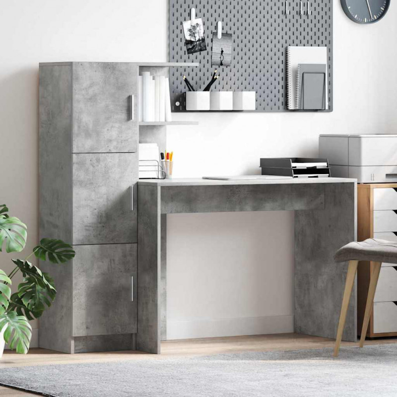 Biurko 2 pcs Betonowy szary