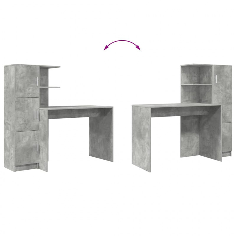 Biurko 2 pcs Betonowy szary