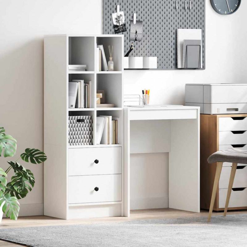 Biurko z szufladą 2 pcs Biały