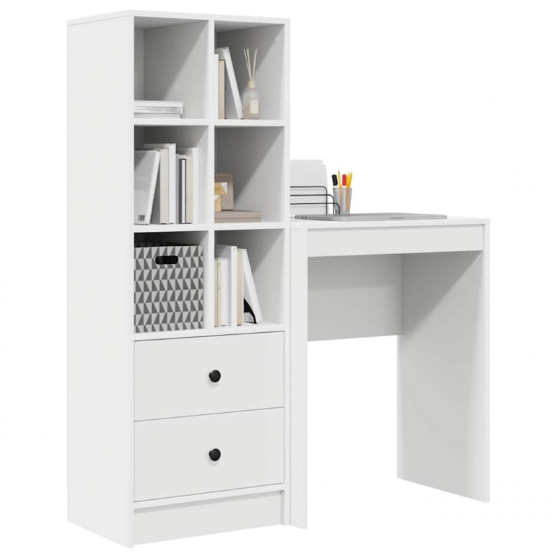 Biurko z szufladą 2 pcs Biały