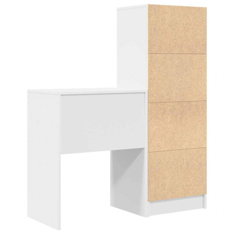 Biurko z szufladą 2 pcs Biały