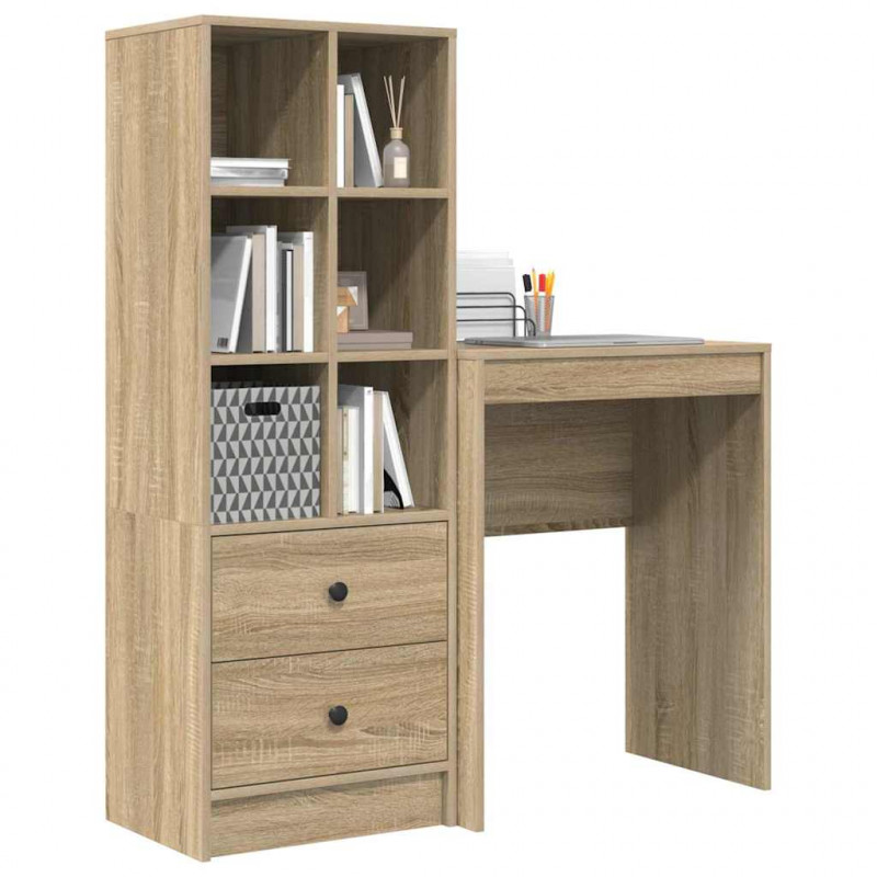 Biurko z szufladą 2 pcs Dąb Sonoma
