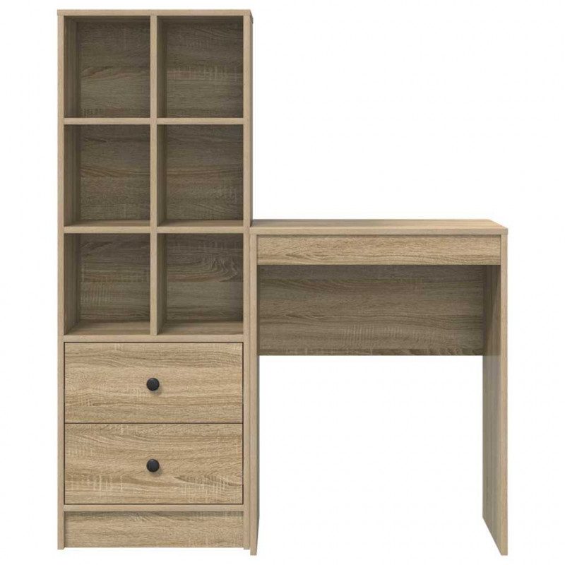 Biurko z szufladą 2 pcs Dąb Sonoma