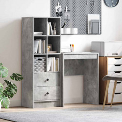 Biurko z szufladą 2 pcs Betonowy szary