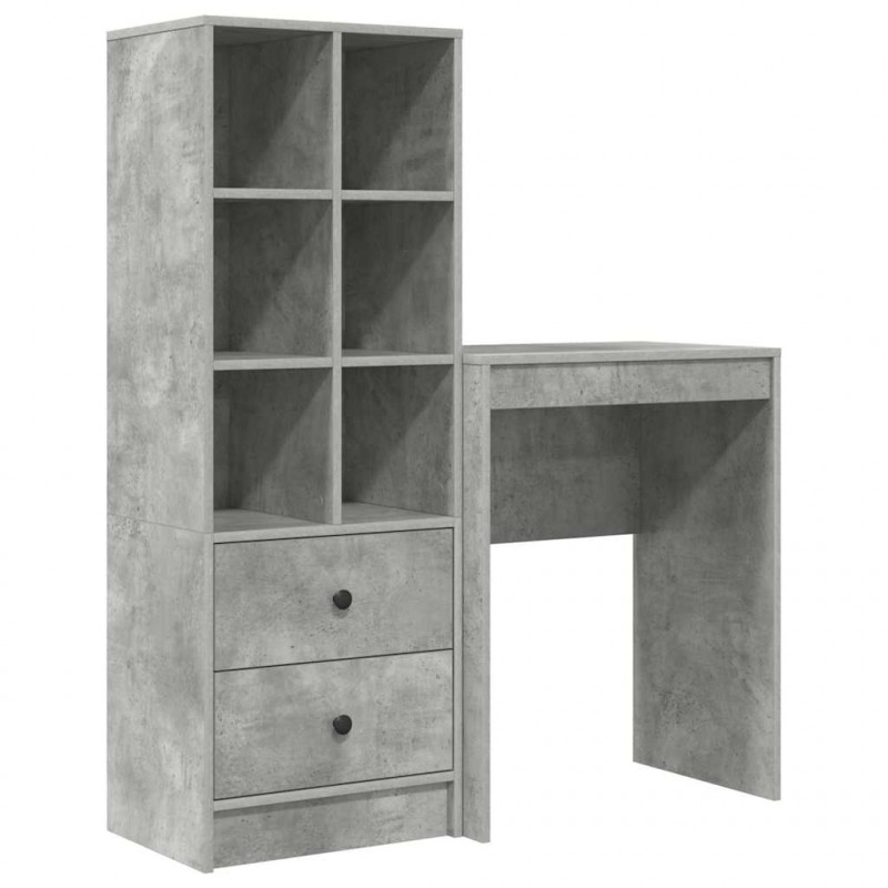 Biurko z szufladą 2 pcs Betonowy szary