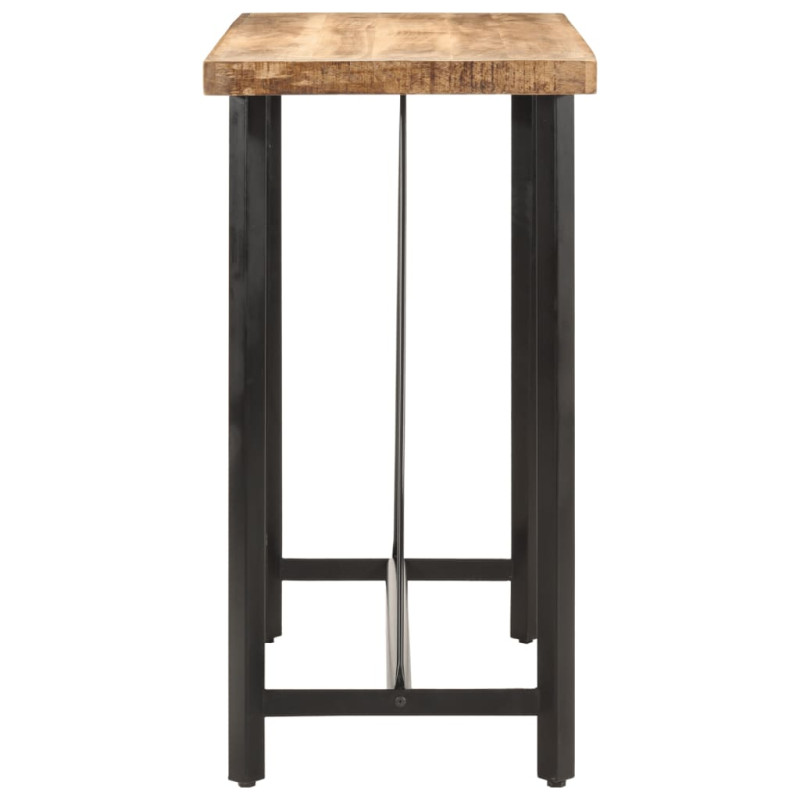 Stolik barowy, 110x55x107 cm, lite drewno mango i żelazo