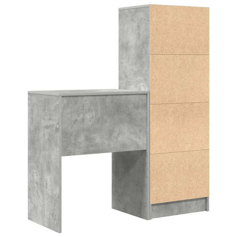 Biurko z szufladą 2 pcs Betonowy szary