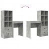 Biurko z szufladą 2 pcs Betonowy szary