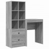 Biurko z szufladą 2 pcs Szary Sonoma