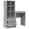 Biurko z szufladą 2 pcs Szary Sonoma