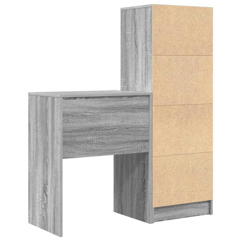 Biurko z szufladą 2 pcs Szary Sonoma