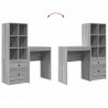 Biurko z szufladą 2 pcs Szary Sonoma