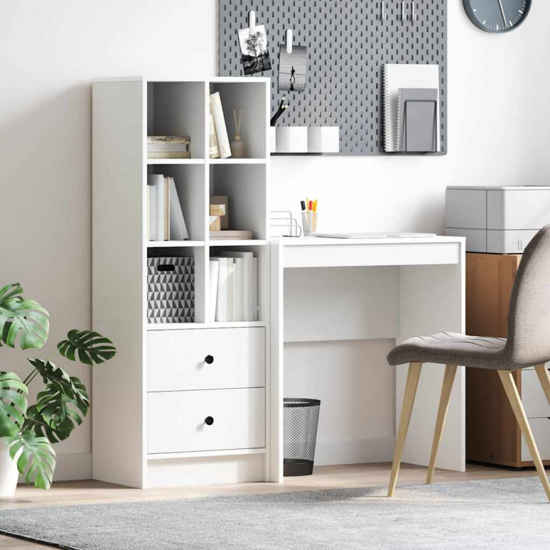 Biurko z szufladą 2 pcs Biały