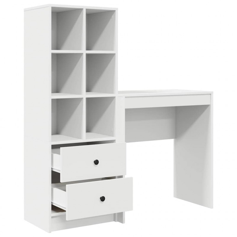 Biurko z szufladą 2 pcs Biały