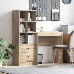 Biurko z szufladą 2 pcs Dąb Sonoma