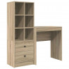 Biurko z szufladą 2 pcs Dąb Sonoma