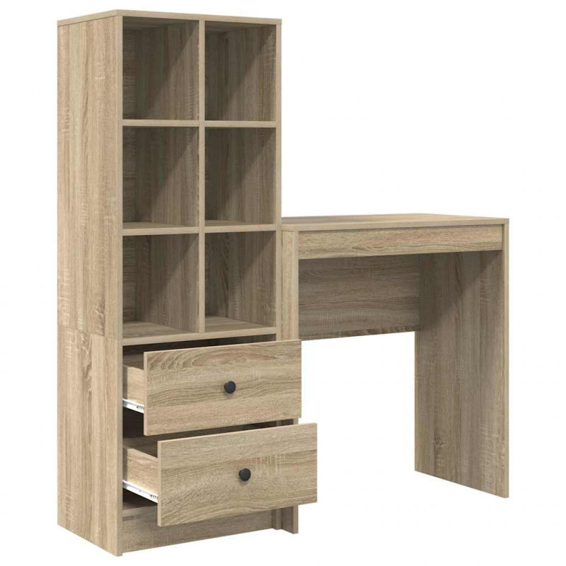 Biurko z szufladą 2 pcs Dąb Sonoma