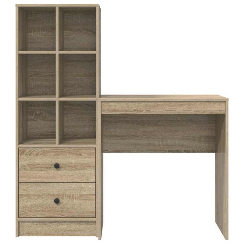 Biurko z szufladą 2 pcs Dąb Sonoma
