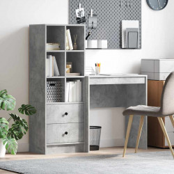 Biurko z szufladą 2 pcs Betonowy szary