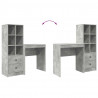 Biurko z szufladą 2 pcs Betonowy szary