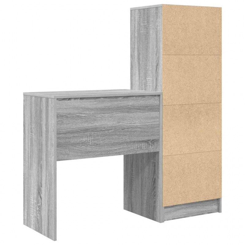 Biurko z szufladą 2 pcs Szary Sonoma
