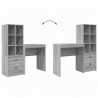 Biurko z szufladą 2 pcs Szary Sonoma