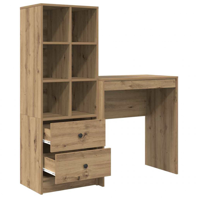 Biurko z szufladą 2 pcs Dąb rzemieślniczy